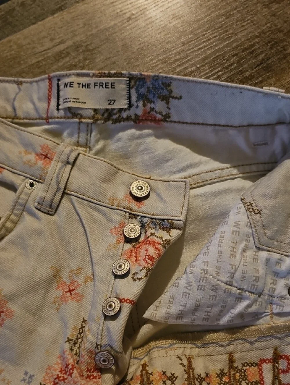Embroidered Print EDEN Barrel Jean